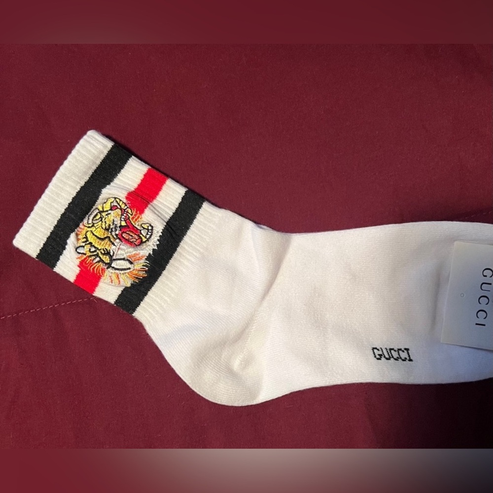 Authentic Gucci embroidered Tiger socks